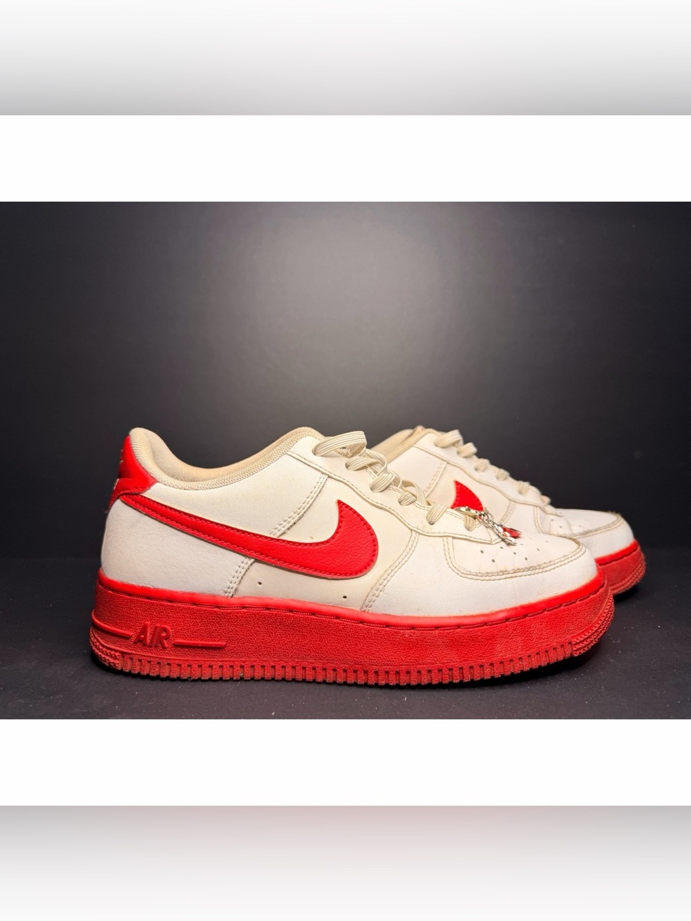 Nike Air Force 1 Low White Red Sneakers 6.5Y Women’s 8
